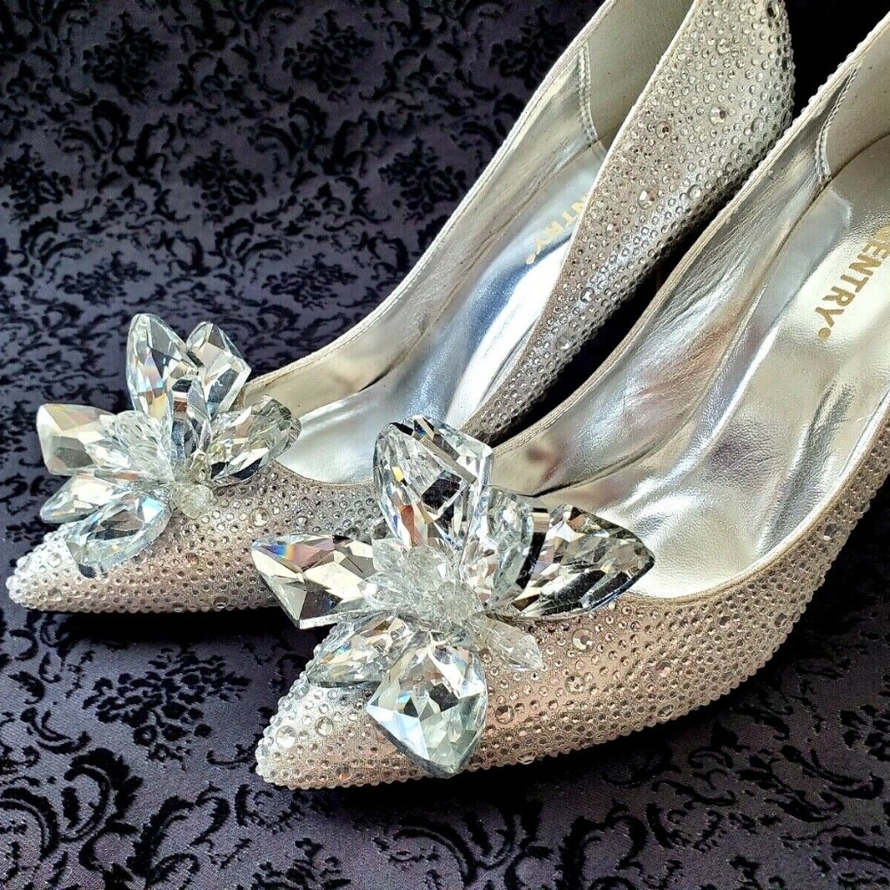 NEW Sparkly Bridal bride Crystal High Heels Pumps - Picture 3 of 8